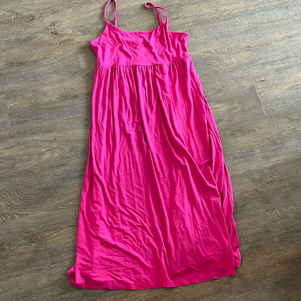 Old Navy Hot Pink Tank Top Maxi Dress